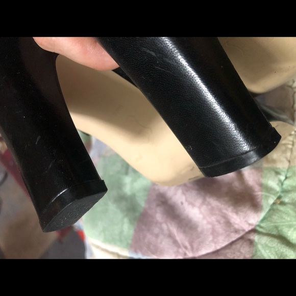 Strappy Mona Spaña black size 9 leather upper chunky heels - Picture 9 of 13